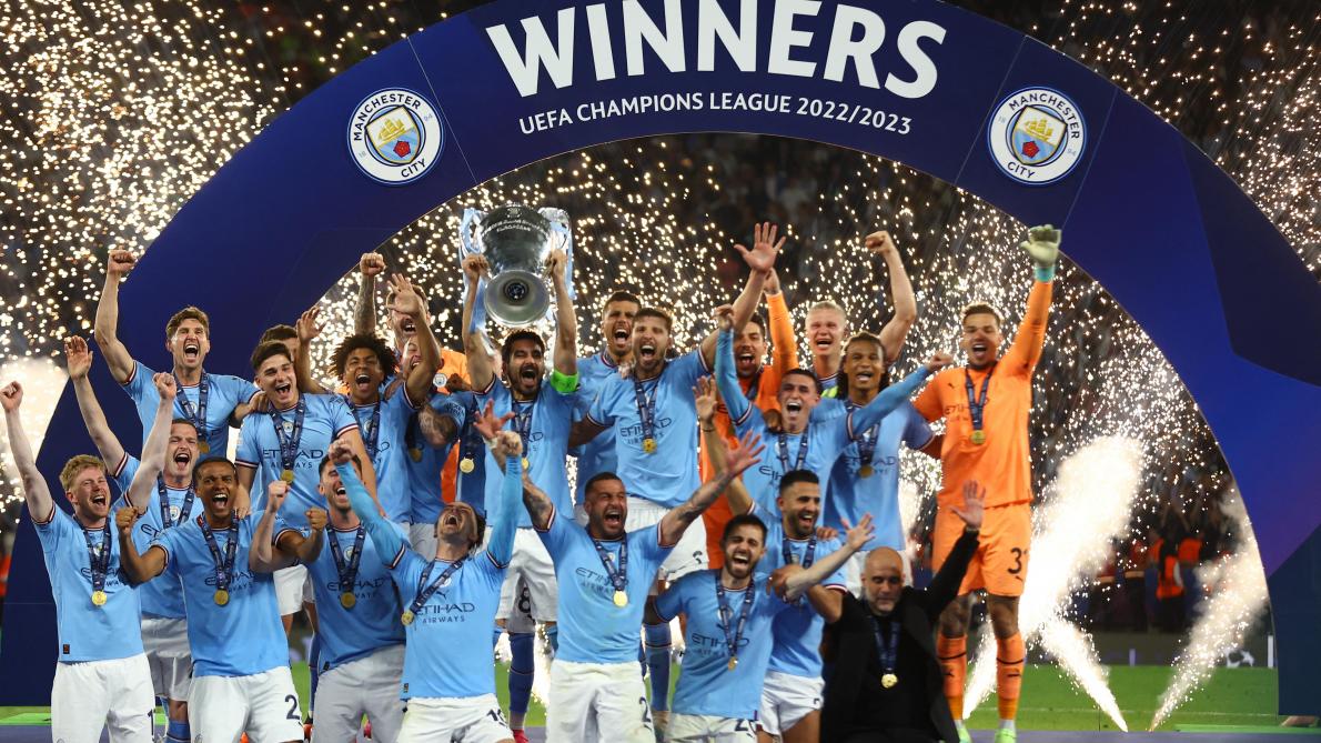 Ligue des champions: Manchester City a tremblé pour son triplé
