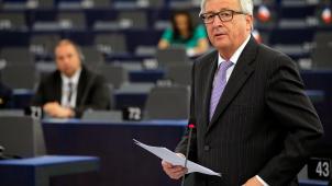 Jean-Claude Juncker devant le Parlement européen, mercredi à Strasbourg : il était risqué de donner l’impression  que le « deal » pouvait être simplement conclu à la majorité qualifiée au Conseil des ministres européens.