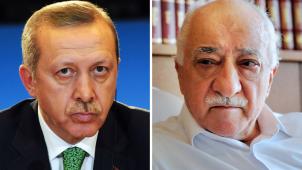 Le président turque Recep Tayyip Erdogan (gauche) et le prédicateur Fethullah Gülen. Photo AFP