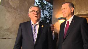 Jean-Claude Juncker, président de la Commission européenne, et Recep Tayyip Erdogan
: des moments de forte tension...