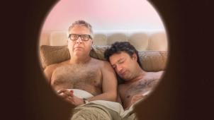 Paradoxe de cet appétit de la télé pour le théâtre «
Deux hommes tout nus
» sera diffusé sur RTBF et disponible en VOD sur Voo. On y retrouve Michel Kacelenbogen (à gauche). © D.R.