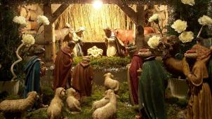 Le petit Jésus, Marie et Joseph, l’âne et le bœuf, les bergers et les rois mages, tout y est.