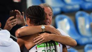Nafi Thiam et Roger Lespagnard, le couple belge des Jeux de Rio. © Belga.