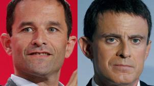 Benoît Hamon et Manuel Valls © AFP