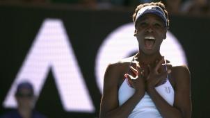 Tennis - Australian Open - Melbourne Park, Melbourne, Australia - 26/1/17 Venus Williams of the U.S. celebrates winning her Women