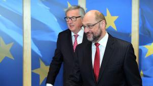 Martin Schulz et Jean-Claude Juncker © AFP
