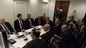 La team Trump débrief sur l’attaque en Syrie. ©PhotoNews