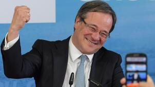 Armin Laschet, le candidat de la CDU en Rhénanie du Nord-Westphalie, a largement remporté le scrutin régional. EPA.