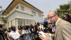 CHARLES MICHEL, face à la presse après la réouverture du consulat de Belgique à Lubumbashi : « Une étape importante sur le chemin du processus de normalisation des relations belgo-congolaises ». © BENOÎT DOPPAGNE/ BELGA