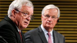 Quelques «
pierres d’achoppement
» entre l’Anglais David Davis et le Français Michel Barnier. © Reuters.