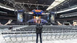 Jeff Lynne avant son concert d’ELO au stade de Wembley le 24 juin dernier. © Carsten Windhorst