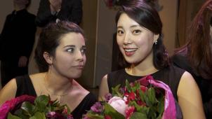 Le Concours de chant 2014 a révélé Jodie Devos au grand public (g.) ici à côté de la gagnante Sumi Hwang.