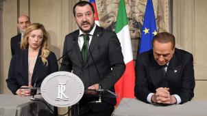 Matteo Salvini, le leader de la Ligue, a obtenu de son allié Silvio Berlusconi de négocier avec le Mouvement 5 Etoiles.
