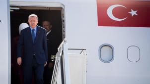 Recep Tayyip Erdogan à son arrivée à l’aéroport de Berlin Tegel.