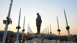 La «
statue de l’Unité
», érigée dans le Gujarat, culmine à 240 mètres, l’Etat natal du Premier ministre Narendra Modi.