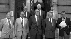 Le premier gouvernement bruxellois en 1989 © Le Soir/François Cornil