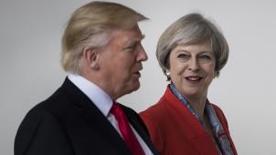 Donald Trump et Theresa May à la Maison Blanche le 27 janvier 2017 © AFP