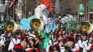 La traditionnelle parade de la Saint-Patrick à Dublin. © Press Association Images