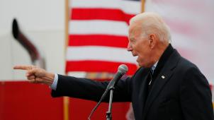 Joe Biden, le 18 avril dernier, en meeting à Boston
: l’ancien vice-président démocrate a décidé de défier Donald Trump.