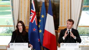Le président français Emannuel Macron et la Première ministre de Nouvelle-Zélande, Jacinda Ardern, sont à l’origine de l’
»Appel de Christchurch
».
