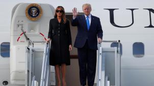 Donald Trump et sa femme, Mélania, sont arrivés en Normandie.