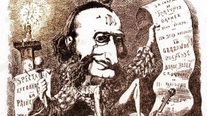 De son vivant, Jacques Offenbach a fait l’objet d’innombrables caricatures en raison de sa supposée «
bouffonnerie musicale
».