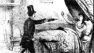 Gustave Vandersmissen sort son pistolet Bull Dog calibre 12 et tire un premier coup en direction de son aimée. Il l’a tuera de cinq balles.