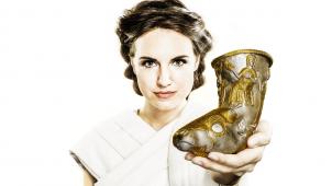 Une prêtresse gète tenant un vase rituel, l’une des pièces maîtresses de l’exposition. © D.R.