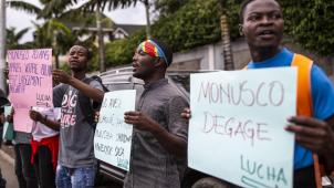 Les militants de la Lucha multiplient les actions sur le terrain
: ici, le 30 novembre dernier à Goma, ils dénonçaient la passivité de la Monusco - la Forces des Nations unies sur place - face aux exactions des groupes armés.