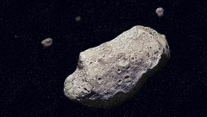 Les astronomes estiment qu’un astéroïde de plus de 10 km tombe sur la Terre tous les 100 millions d’années. © QA International \ UIG.