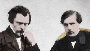 Les frères Goncourt. Edmond à gauche et Jules à droite.