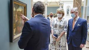 Le couple royal s’est rendu au Musée des Beaux-Arts ce mardi.