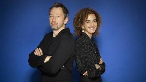Clément Oubrerie et Leïla Slimani, les auteurs du roman graphique «A mains nues».