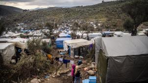 Camp de «migrants» sur l’île grecque de Lesbos