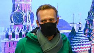Alexeï Navalny, le 17 janvier dernier à l’aéroport de Moscou, lors de son retour de Berlin: son état de santé inspire aujkourd’hui de vives inquiétudes.
