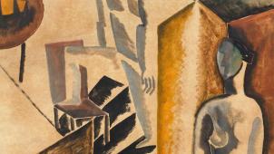 Lot 10: Ossip Zadkine, «La chambre à coucher», 1923, gouache sur papier, 62,5 x 42 cm.