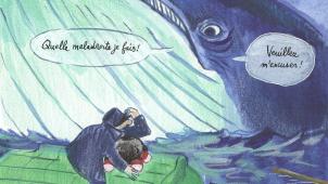 L’accident poétique entre la baleine et le facteur de la Poste maritime.