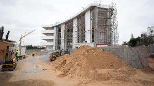 Le site de la construction de l’école belge à Rabat en 2018.