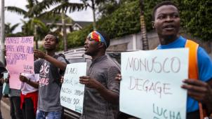 Fin 2019, à Goma, des manifestants dénonçaient la passivité de la Monusco – la Forces des Nations unies sur place – face aux exactions des groupes armés.