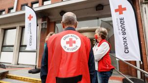 La Croix-Rouge ouvre un centre d’hébergement dans l’ancien hôpital de Montegnée. L’hôpital est en bon état et pourra accueillir jusqu’à 200 personnes. © Belga.