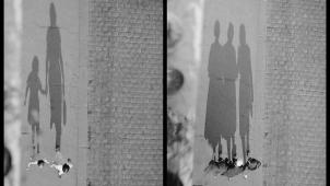 André Kertész, rue du Cotentin, Paris, 1935. Sélection de 2 prises de vues d’après bandes négatives originales 35 mm numérisées.