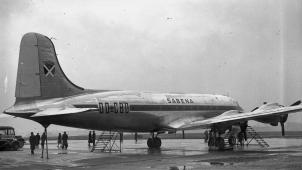 L’avion Douglas DC-4 de la Sabena a assuré la liaison pour le Congo et l’USA.
