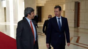Le 9 novembre dernier, Bachar el-Assad (à dr.) recevait à Damas le ministre émirati des Affaires étrangères, Sheikh Abdullah bin Zayed.
