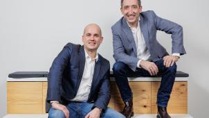 Enrico Porrovecchio, le CEO de Tafsquare (à gauche) et Xavier Corman, le directeur commercial.