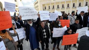 Manifestation contre l’éventualité d’un report des élections, le 15 décembre dernier à Tripoli.