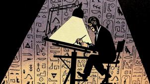 Edgar P. Jacobs en quête du mystère de la Grande Pyramide.