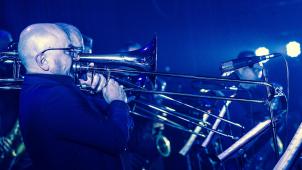 Le banc de trombones du Brussels Jazz Orchestra.