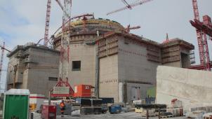 La centrale nucléaire Olkiluoto 3, en construction en mars dernier en Finlande.