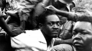 Patrice Lumumba lors de son arrestation.
