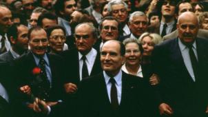François Mitterrand au Panthéon à Paris, lors de son élection.